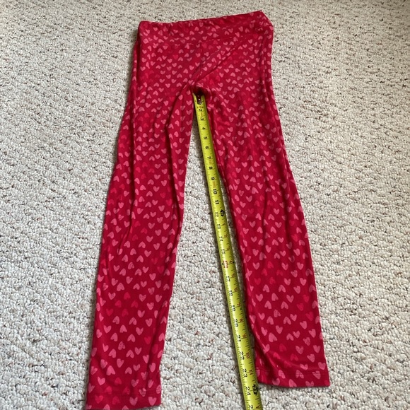 LuLaRoe Leggings Womens OS Red Pink Heart Pattern Valentine’s Day love like new - Picture 5 of 10
